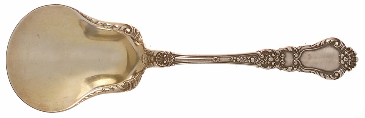 Baronial-Old (Sterling, 1898, No Monograms) Solid Salad Serving Spoon by Gorham Silver-1