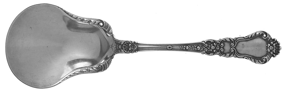 Baronial-Old (Sterling, 1898, No Monograms) Solid Salad Serving Spoon by Gorham Silver-1