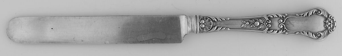 Baronial-Old (Sterling, 1898, No Monograms) Blunt Hollow Knife with Bolster by Gorham Silver-1