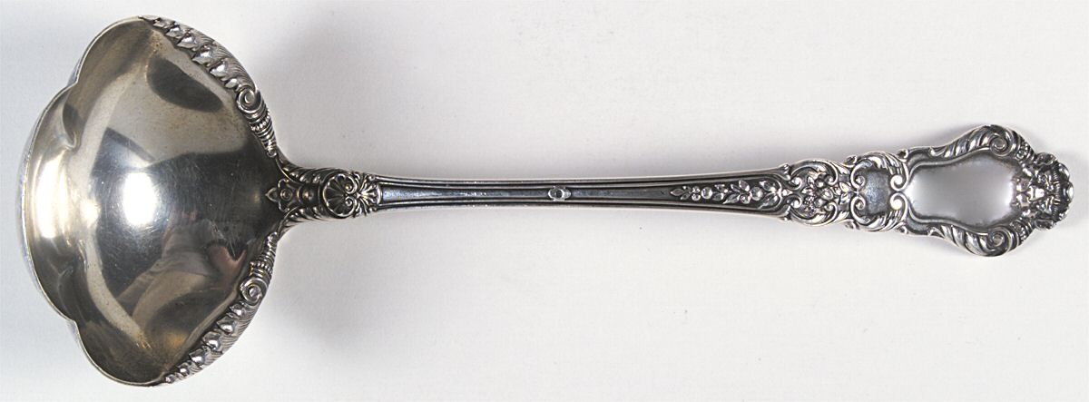 Baronial-Old (Sterling, 1898, No Monograms) Oyster Ladle Solid Piece by Gorham Silver-1
