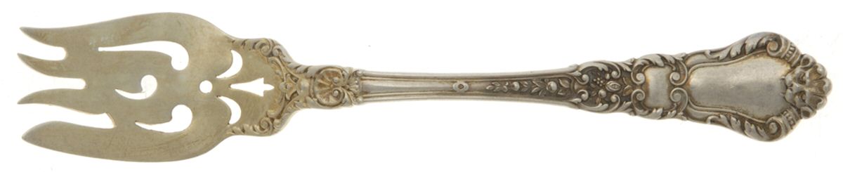 Baronial-Old (Sterling, 1898, No Monograms) Pastry Fork by Gorham Silver-1
