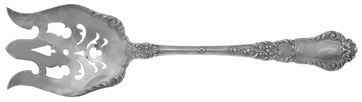 Baronial-Old (Sterling, 1898, No Monograms) Oversize Solid Salad Servng Fork by Gorham Silver-1