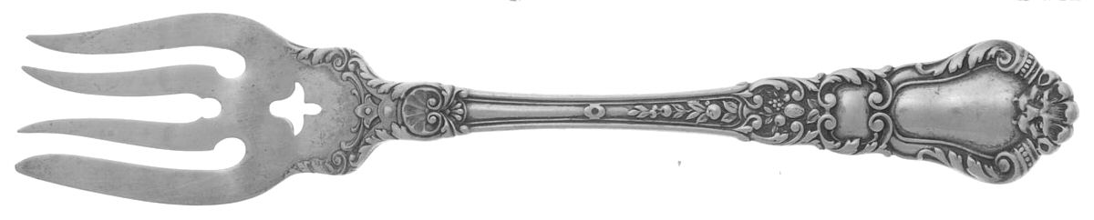 Baronial-Old (Sterling, 1898, No Monograms) Small Individual Solid Fish/Salad Fork by Gorham Silver-1