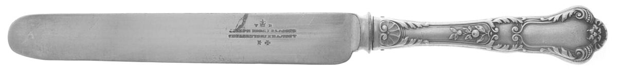Baronial-Old (Sterling, 1898, No Monograms) Blunt Hollow Table Knife with Bolster by Gorham Silver-1