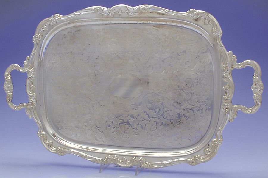 Baronial (Silverplate, Hollowware, Heritage) Medium Silverplate Waiter Tray by Gorham Silver-1