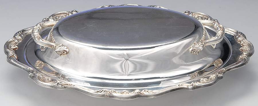 Baronial (Silverplate, Hollowware, Heritage) Double Vegetable Bowl by Gorham Silver-1