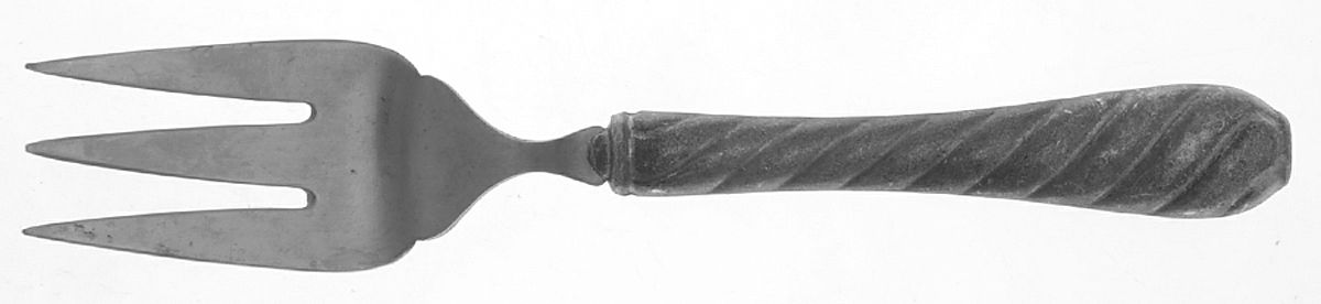 Bayside (Ameralloy) Medium Solid Cold Meat Serving Fork by Gorham Silver-1