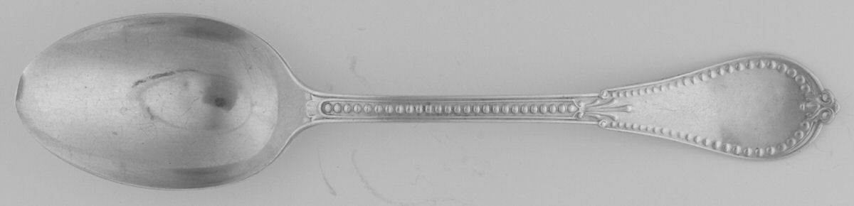 Beaded (Sterling, 1855, No Monograms) Dessert/Oval Soup Spoon by Gorham Silver-1