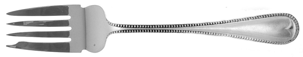 Bead (Sterling, Masterpiece, Gorham Mark) Small Solid Cold Meat Serving Fork by Gorham Silver-1