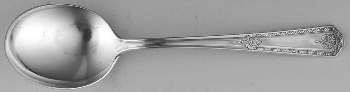 Beaumont (Silverplate, 1929) Round Bowl Soup Spoon (Bouillon) by Gorham Silver-1