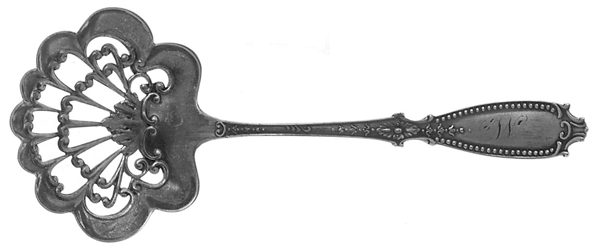 Bedford (Sterling, 1895) Solid Bon Bon Spoon with Pierced Bowl by Gorham Silver-1