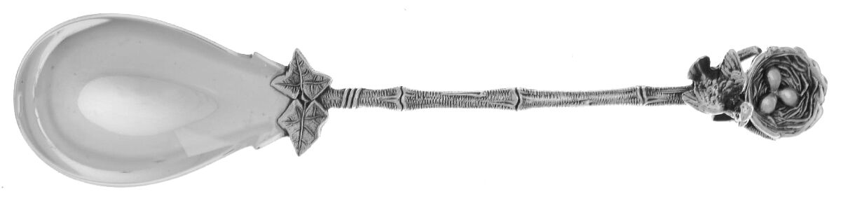 Birds Nest (Sterling, 1865) Ice Cream Spoon Individual by Gorham Silver-1