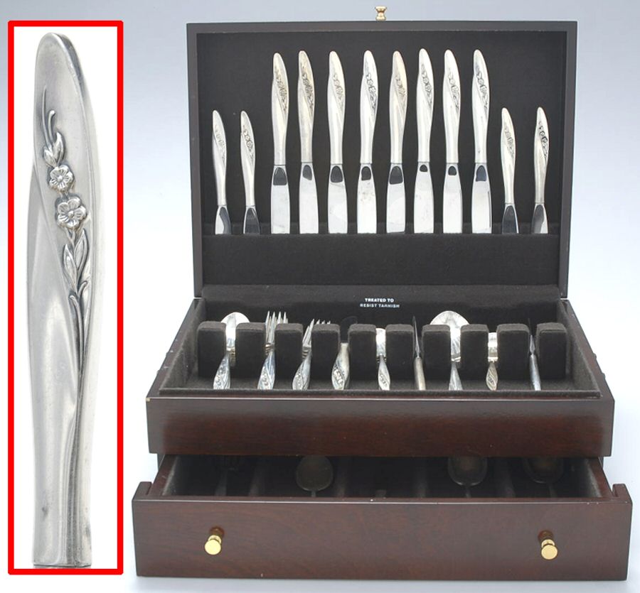 Blithe Spirit (Sterling, 1959) 52 Piece Set by Gorham Silver-1