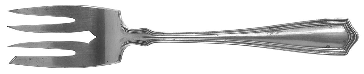 Bradford (Silverplate) Small Solid Cold Meat Serving Fork by Gorham Silver-1