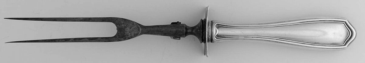 Bradford (Silverplate) Large Stainless-Prong Roast Carving Fork by Gorham Silver-1