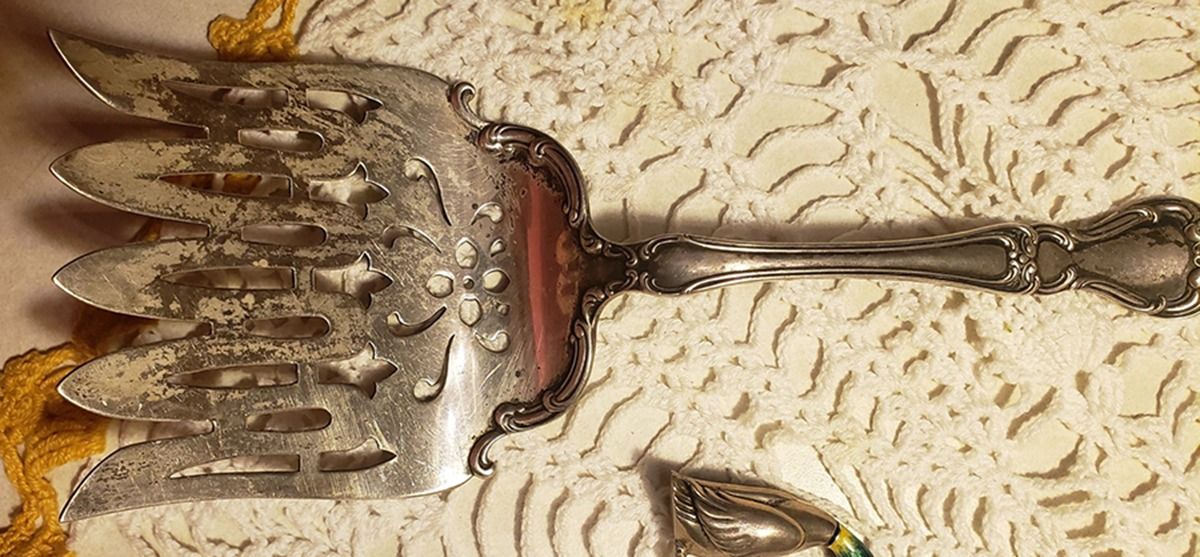 Buckingham (Sterling, 1910) Solid Asparagus Server by Gorham Silver-1