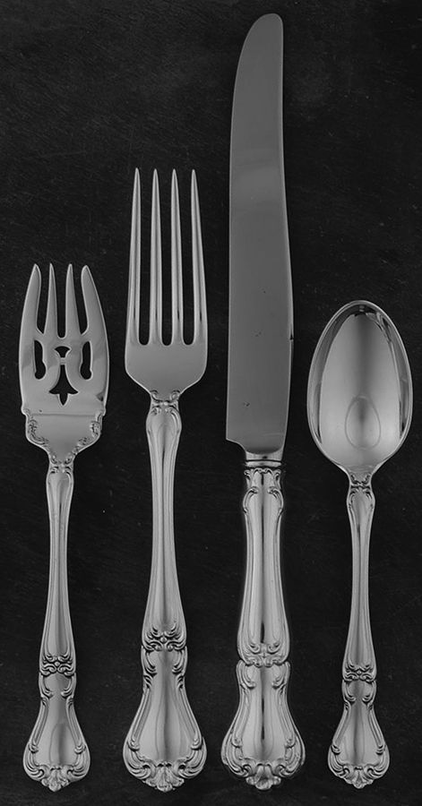 Buckingham (Sterling, 1910) 4 Piece Dinner Size Setting by Gorham Silver-1