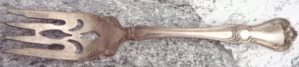 Buckingham (Sterling, 1910) Small Solid Cold Meat Serving Fork by Gorham Silver-1