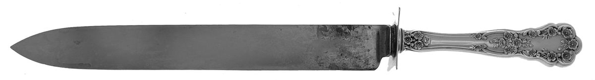 Buttercup (Sterling, Lion-Anchor-G, 1899, No Monos) Large Stainless Blade Roast Carving Knife by Gorham Silver-1
