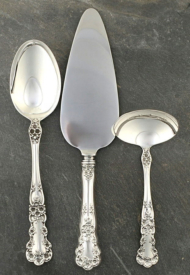 Buttercup (Sterling, Lion-Anchor-G, 1899, No Monos) 3 Piece Completer Set by Gorham Silver-1