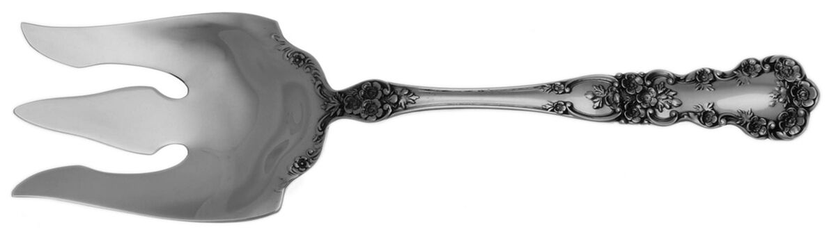Buttercup (Sterling, Lion-Anchor-G, 1899, No Monos) Solid Salad Serving Fork by Gorham Silver-1