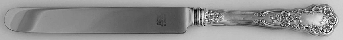 Buttercup (Sterling, Lion-Anchor-G, 1899, No Monos) Blunt Hollow Knife with Bolster by Gorham Silver-1
