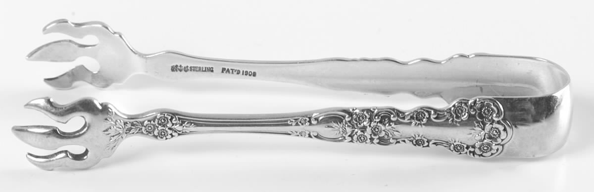 Buttercup (Sterling, Lion-Anchor-G, 1899, No Monos) Small Sugar Tongs by Gorham Silver-1