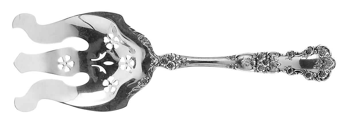 Buttercup (Sterling, Lion-Anchor-G, 1899, No Monos) Large Solid Asparagus Serving Fork by Gorham Silver-1