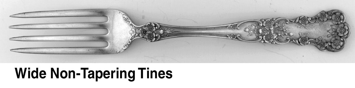Buttercup (Sterling, Lion-Anchor-G, 1899, No Monos) Dinner Fork with Long Tines by Gorham Silver-1