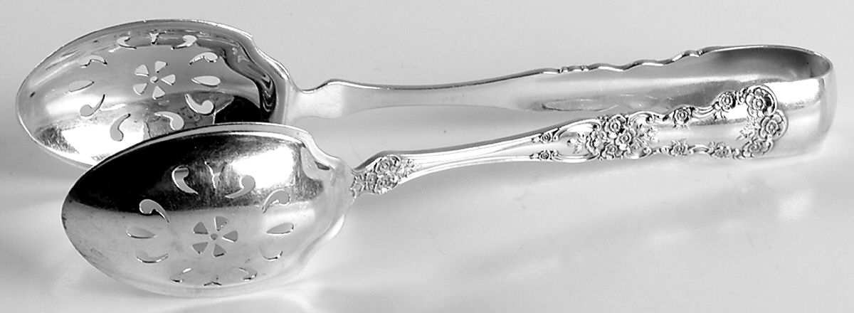 Buttercup (Sterling, Lion-Anchor-G, 1899, No Monos) Large Ice Serving Tongs with Bowl Tips by Gorham Silver-1