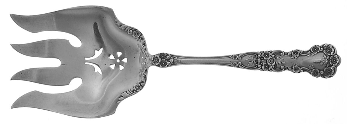 Buttercup (Sterling, Lion-Anchor-G, 1899, No Monos) Small Solid Fish Serving Fork by Gorham Silver-1