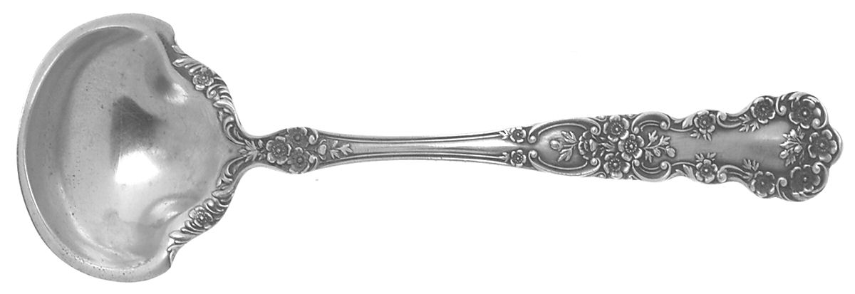 Buttercup (Sterling, Lion-Anchor-G, 1899, No Monos) Solid Piece Cream Ladle by Gorham Silver-1