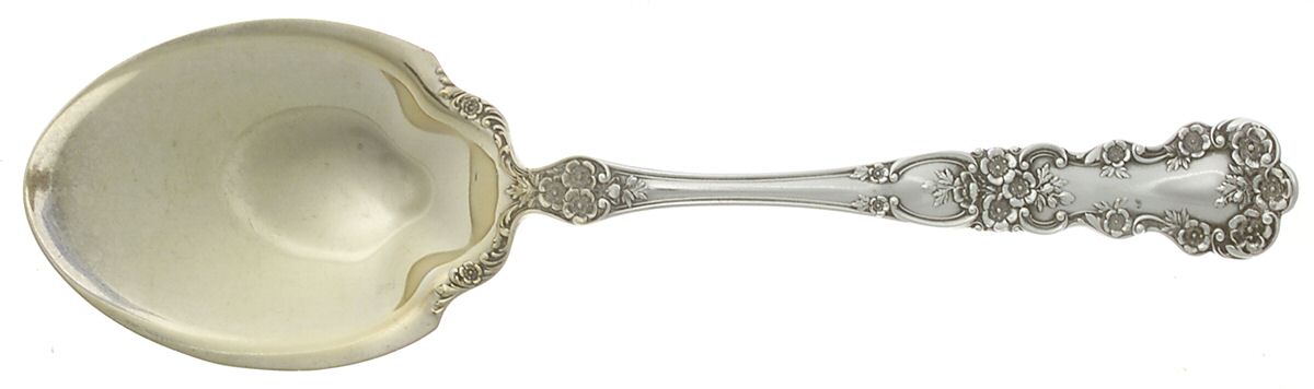 Buttercup (Sterling, Lion-Anchor-G, 1899, No Monos) Solid Salad Serving Spoon by Gorham Silver-1