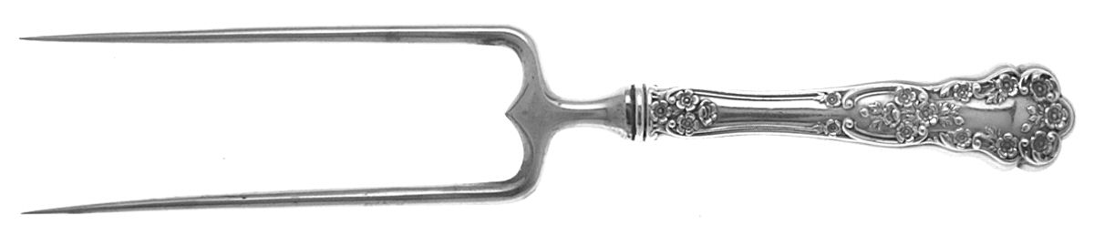 Buttercup (Sterling, Lion-Anchor-G, 1899, No Monos) Large Joint/Roast Holder Fork by Gorham Silver-1