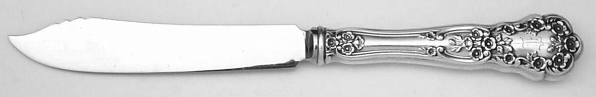 Buttercup (Sterling, Lion-Anchor-G, 1899, No Monos) Individual Hollow Handle Fish Knife-Sterling Blade by Gorham Silver-1