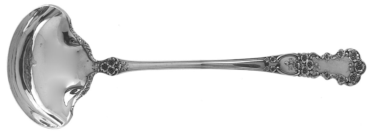 Buttercup (Sterling, Lion-Anchor-G, 1899, No Monos) Decorated Bowl/Rim Small Solid Soup Ladle by Gorham Silver-1
