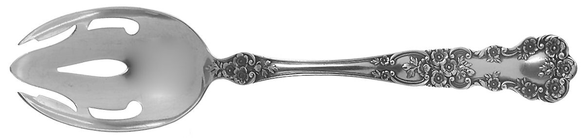 Buttercup (Sterling, Lion-Anchor-G, 1899, No Monos) Pierced Tablespoon (Serving Spoon) by Gorham Silver-1