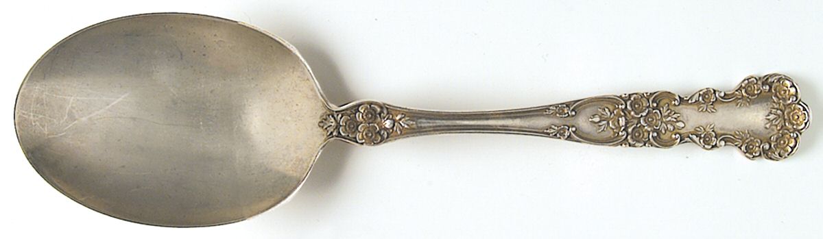 Buttercup (Sterling, Lion-Anchor-G, 1899, No Monos) Solid Serving Spoon by Gorham Silver-1