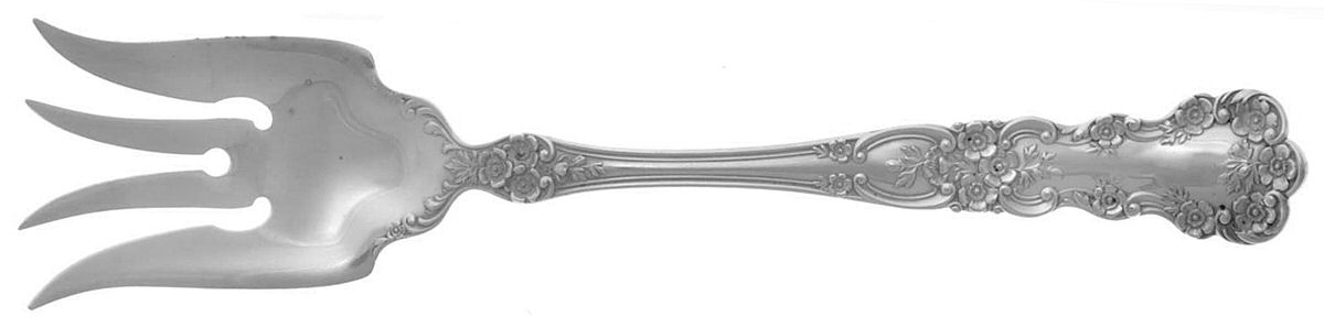 Buttercup (Sterling, Lion-Anchor-G, 1899, No Monos) Small Chipped Beef Fork by Gorham Silver-1