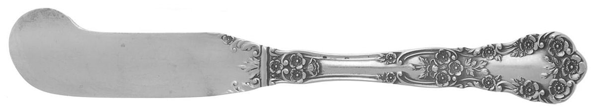 Buttercup (Sterling, Lion-Anchor-G, 1899, No Monos) Flat Handle Butter Spreader by Gorham Silver-1