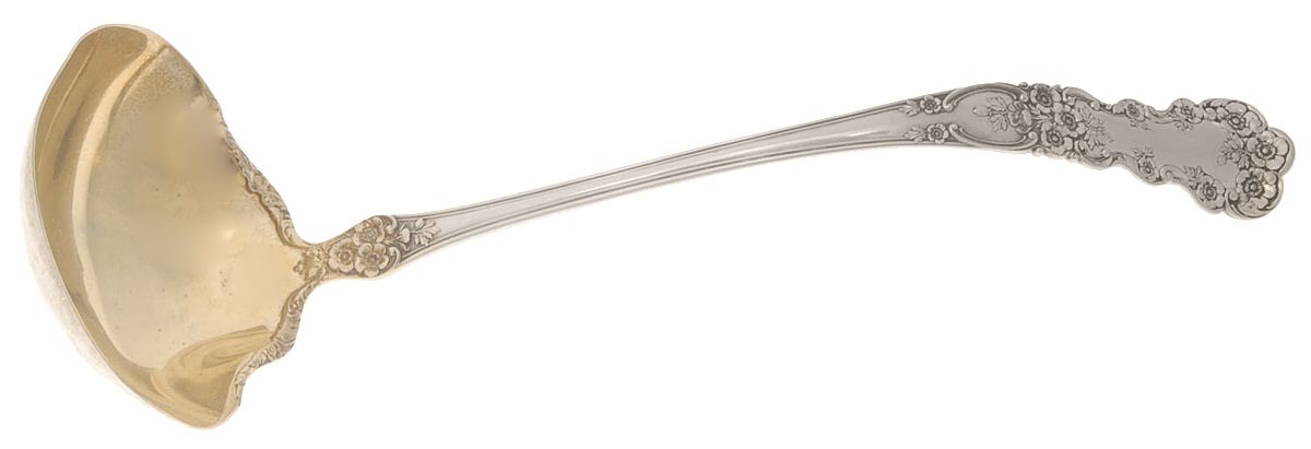 Buttercup (Sterling, Lion-Anchor-G, 1899, No Monos) Decorated Bowl/Rim Small Solid Soup Ladle by Gorham Silver-1