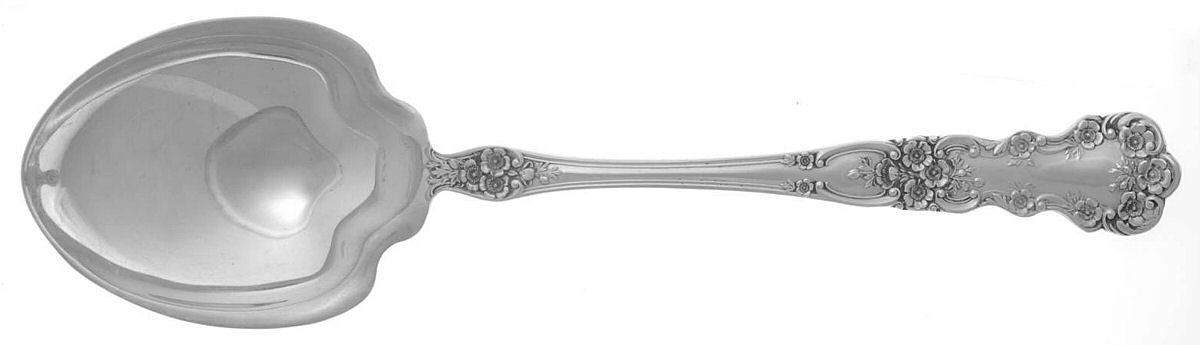 Buttercup (Sterling, Lion-Anchor-G, 1899, No Monos) Oversize Solid Salad Serving Spoon by Gorham Silver-1