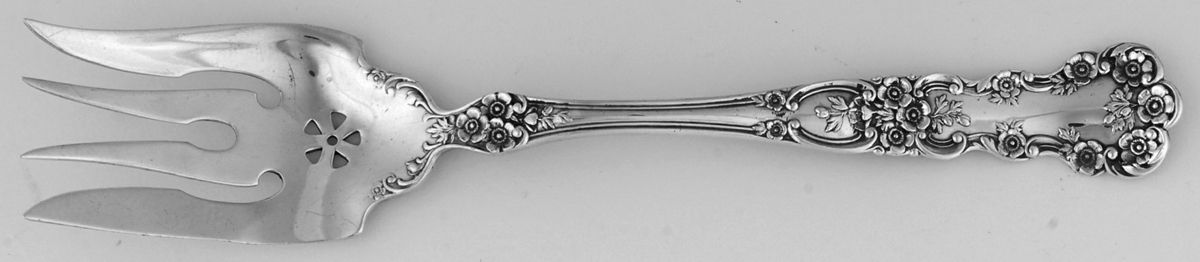 Buttercup (Sterling, Lion-Anchor-G, 1899, No Monos) Small Chipped Beef Fork by Gorham Silver-1