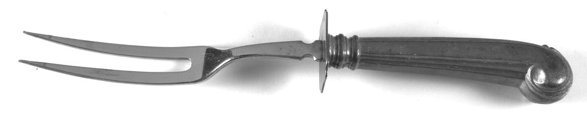 GS158 (Pewter) Large Stainless-Prong Roast Carving Fork by Gorham Silver-1