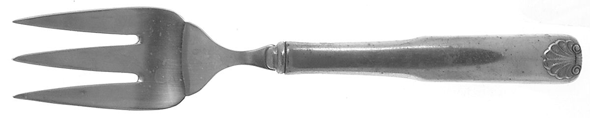 Cape Ann (Pewter) Medium Solid Cold Meat Serving Fork by Gorham Silver-1