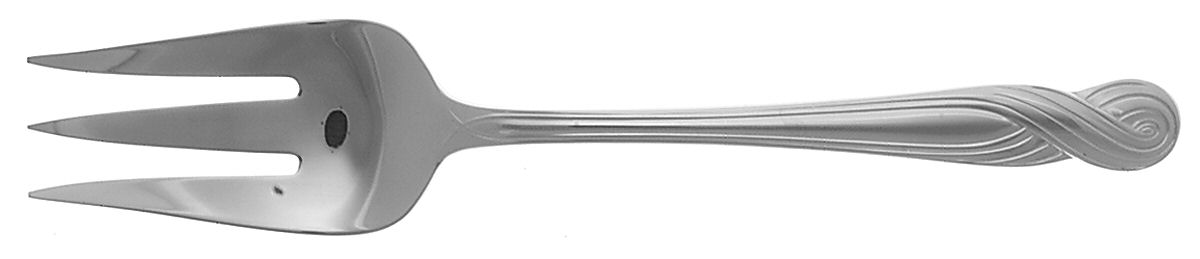 Castle Hill (Stainless) Medium Solid Cold Meat Serving Fork by Gorham Silver-1