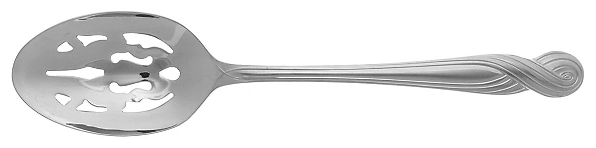 Castle Hill (Stainless) Pierced Tablespoon (Serving Spoon) by Gorham Silver-1