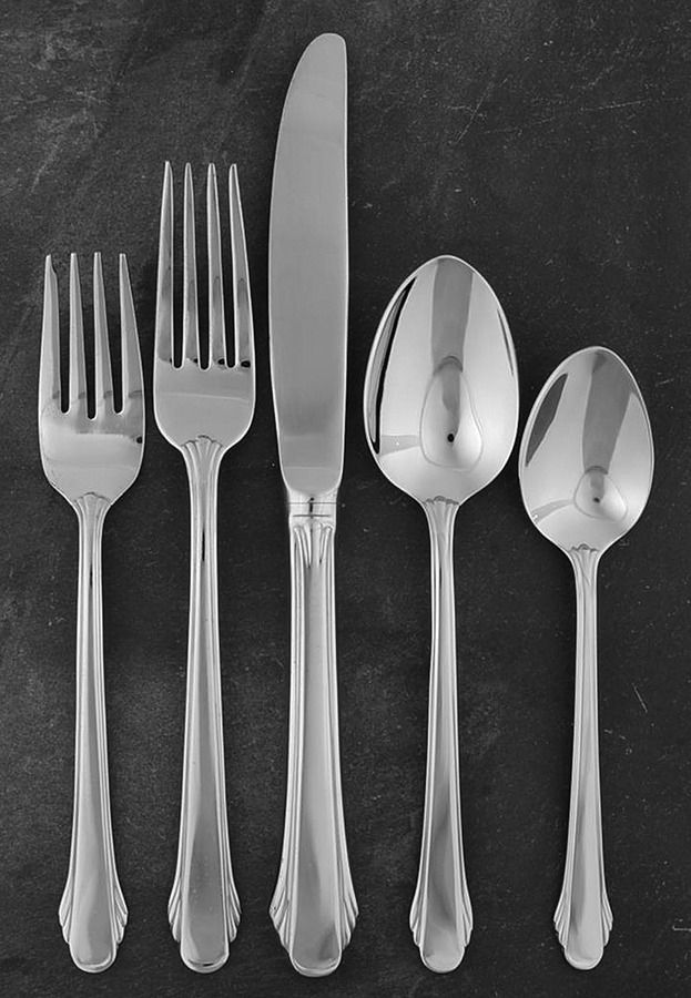 Calais (Stainless) 5 Piece Place Setting by Gorham Silver-1