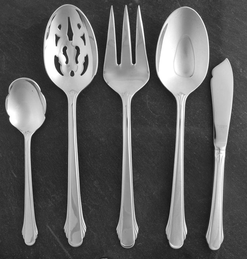 Calais (Silverplate, 1988) 5 Piece Hostess Set by Gorham Silver-1