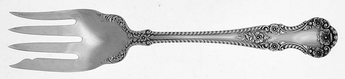 Cambridge (Sterling, 1899) Medium Solid Cold Meat Serving Fork by Gorham Silver-1